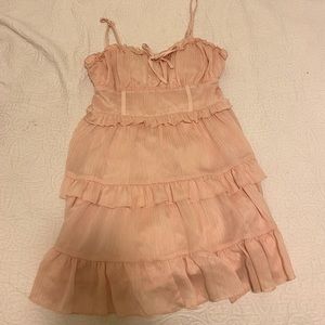 Light pink ruffle dress